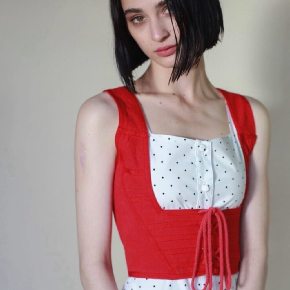 Rare! New Stacey Nishimoto Deaundrea Corset in “Fresh Strawberry Jam” XL ON SALE - Picture 3 of 4